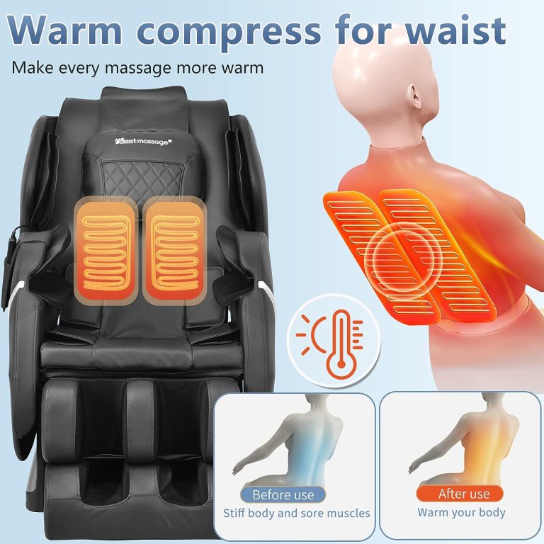 Massage Chair Zero Gravity Full Body Electric Shiatsu Massage Chair Recliner with Foot Rollers Built-in Heat Therapy Air Massage System Stretch Vibrating for Home Office(Black) Review